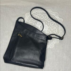 Vera Pelle Firenze Black Leather Crossbody Bag –‎ Made in Italy
